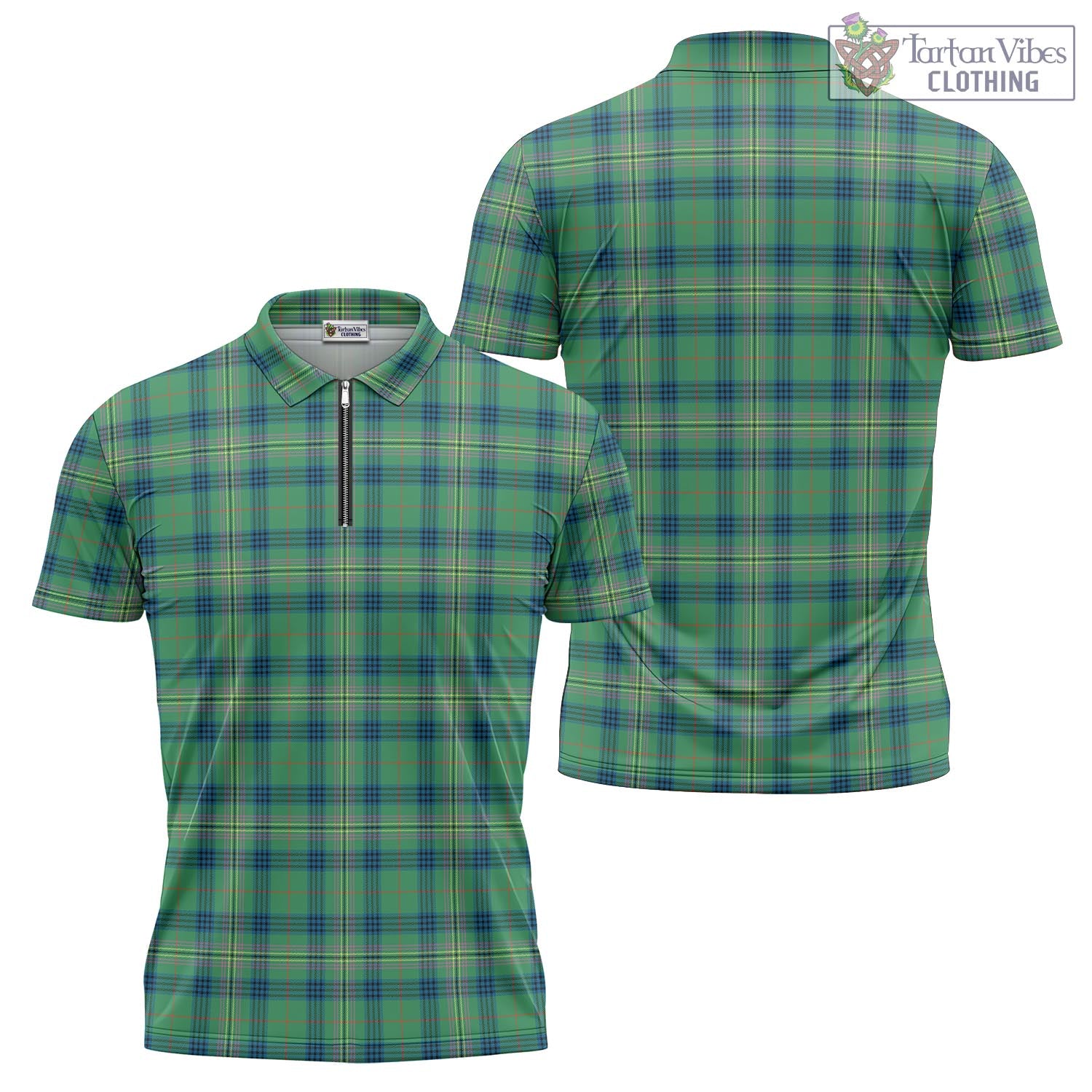 Tartan Vibes Clothing Kennedy Ancient Tartan Zipper Polo Shirt