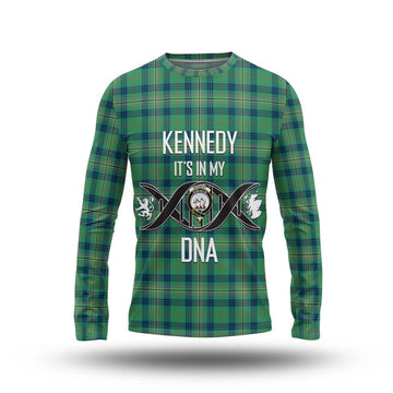 Kennedy Ancient Tartan Long Sleeve T-Shirt with Family Crest DNA In Me Style