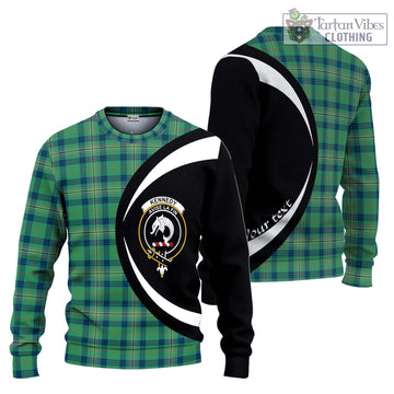 Kennedy Ancient Tartan Ugly Sweater with Family Crest Circle Style