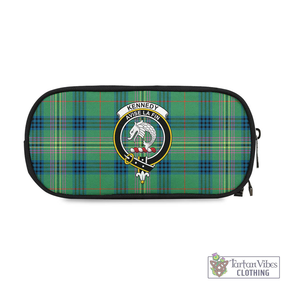 Tartan Vibes Clothing Kennedy Ancient Tartan Pen and Pencil Case with Family Crest