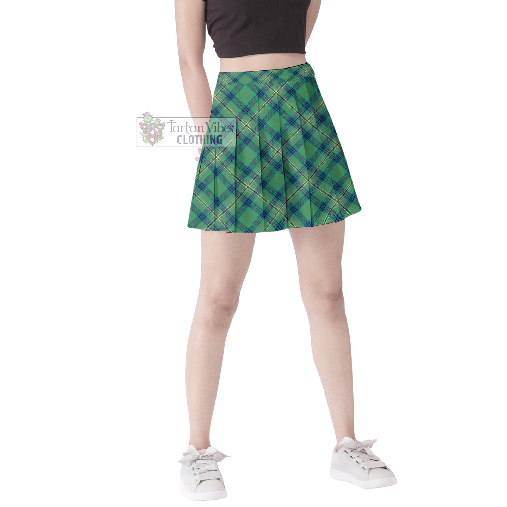 Tartan Vibes Clothing Kennedy Ancient Tartan Women's Plated Mini Skirt