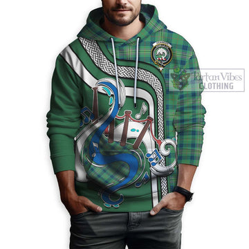 Kennedy Ancient Tartan Hoodie with Epic Bagpipe Style