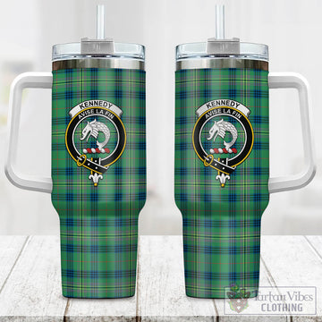 Kennedy Ancient Tartan and Family Crest Tumbler with Handle