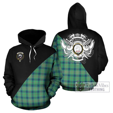 Kennedy Ancient Tartan Hoodie with Family Crest and Military Logo Style