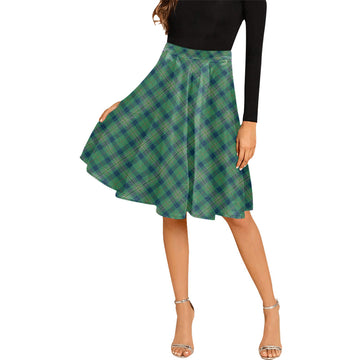 Kennedy Ancient Tartan Melete Pleated Midi Skirt