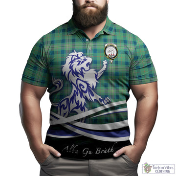 Kennedy Ancient Tartan Polo Shirt with Alba Gu Brath Regal Lion Emblem