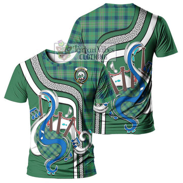 Kennedy Ancient Tartan T-Shirt with Epic Bagpipe Style