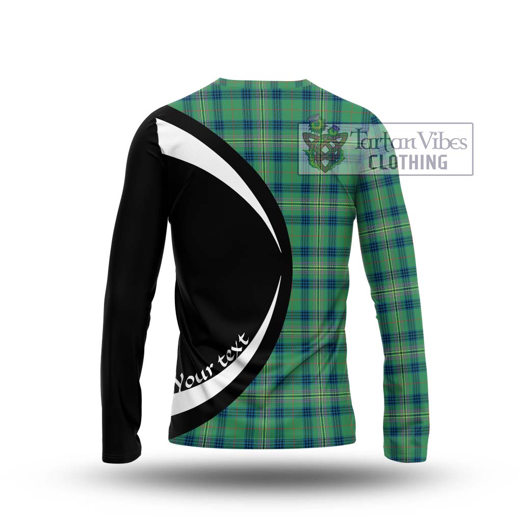 Kennedy Ancient Tartan Long Sleeve T-Shirt with Family Crest Circle Style - Tartan Vibes Clothing