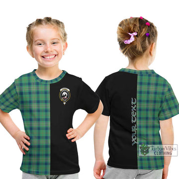 Kennedy Ancient Tartan Kid T-Shirt with Family Crest and Half Of Me Style