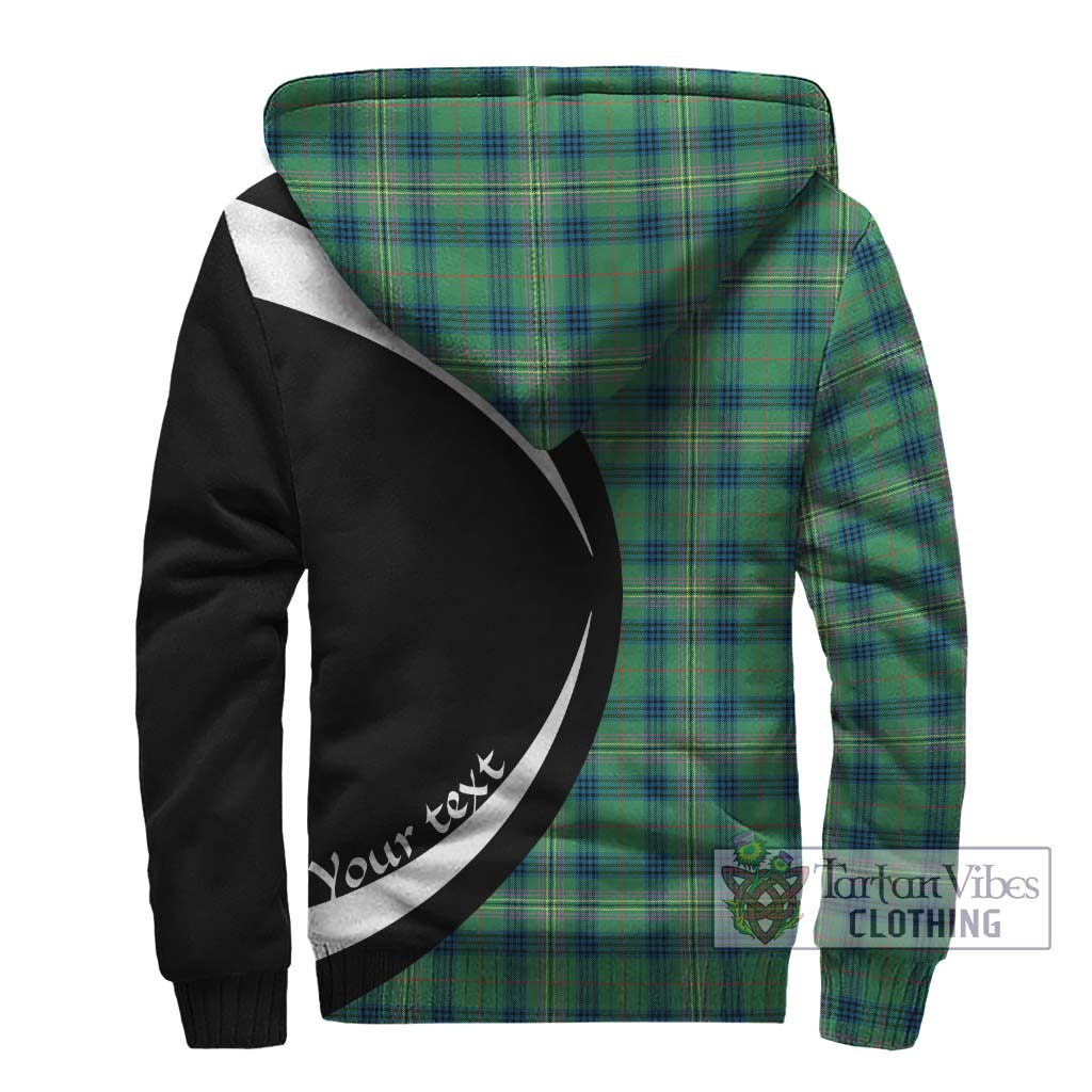 Kennedy Ancient Tartan Sherpa Hoodie with Family Crest Circle Style - Tartan Vibes Clothing