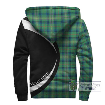 Kennedy Ancient Tartan Sherpa Hoodie with Family Crest Circle Style