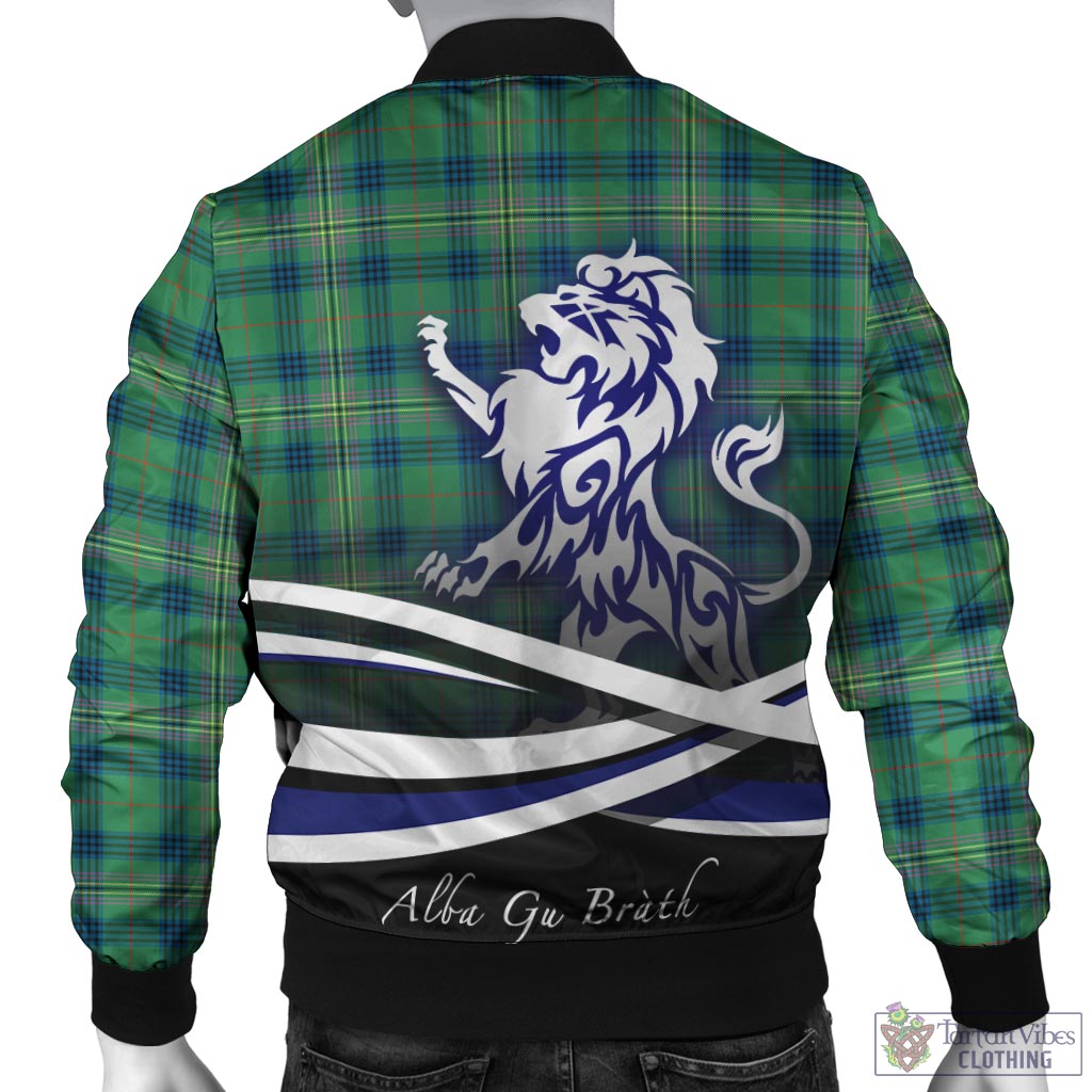 Tartan Vibes Clothing Kennedy Ancient Tartan Bomber Jacket with Alba Gu Brath Regal Lion Emblem