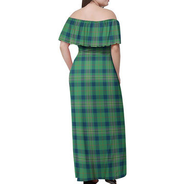 Kennedy Ancient Tartan Off Shoulder Long Dress