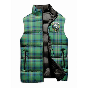 Kennedy Ancient Tartan Sleeveless Puffer Jacket with Family Crest