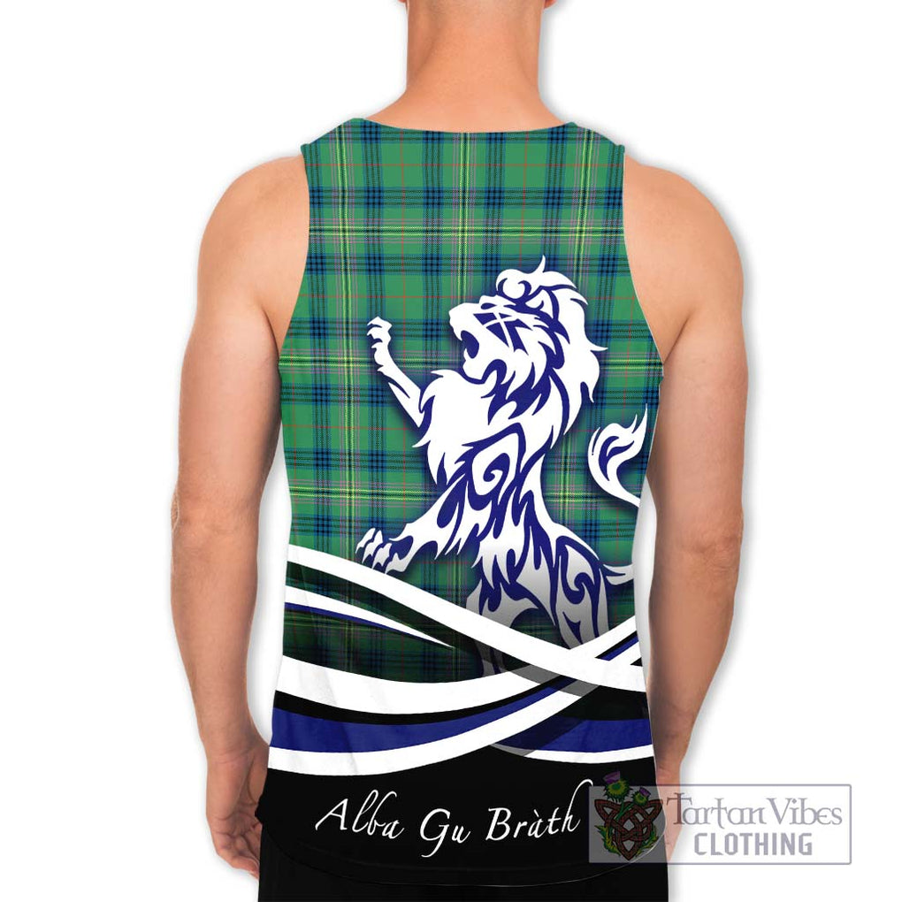 Kennedy Ancient Tartan Men's Tank Top with Alba Gu Brath Regal Lion Emblem - Tartanvibesclothing Shop