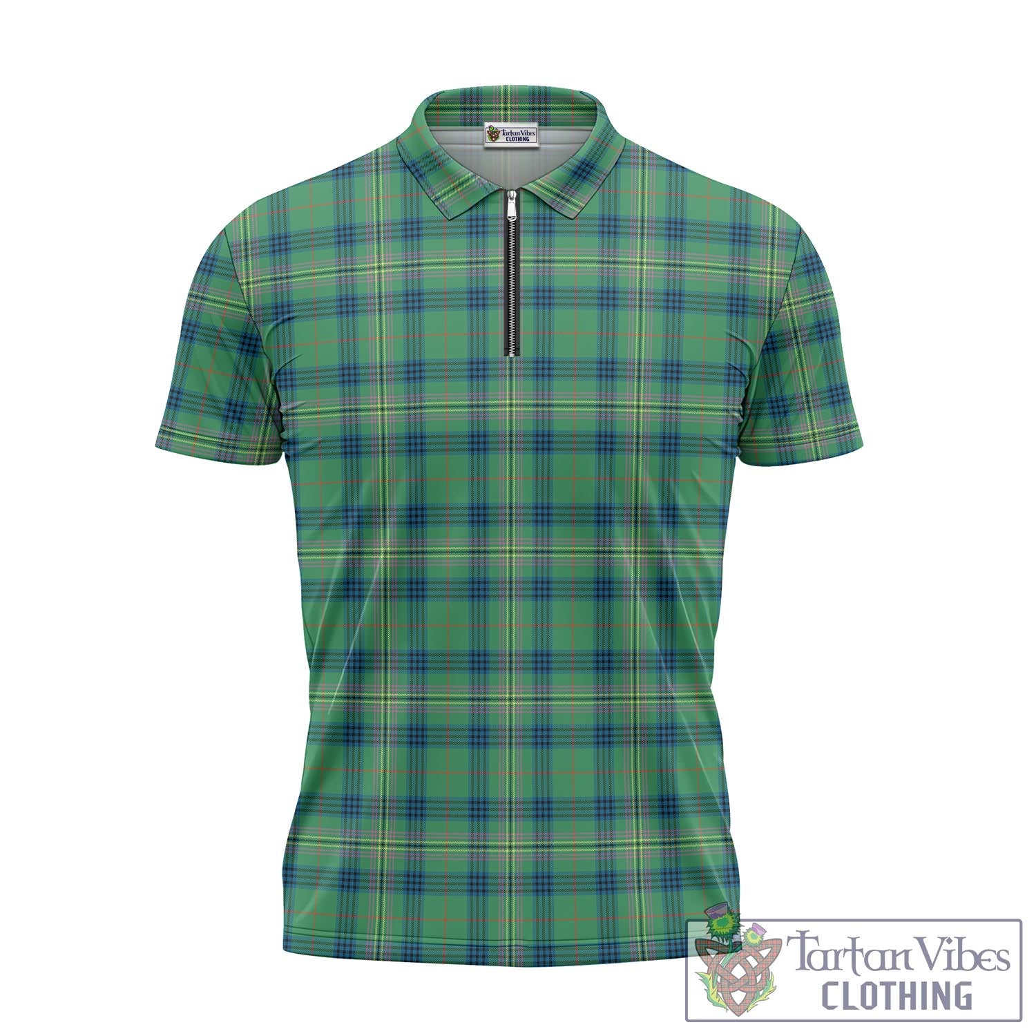 Tartan Vibes Clothing Kennedy Ancient Tartan Zipper Polo Shirt