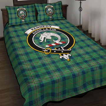 Kennedy Ancient Tartan Quilt Bed Set with Family Crest