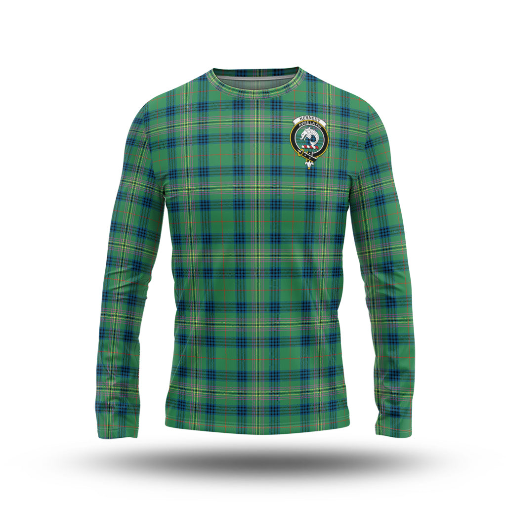 kennedy-ancient-tartan-long-sleeve-t-shirt-with-family-crest