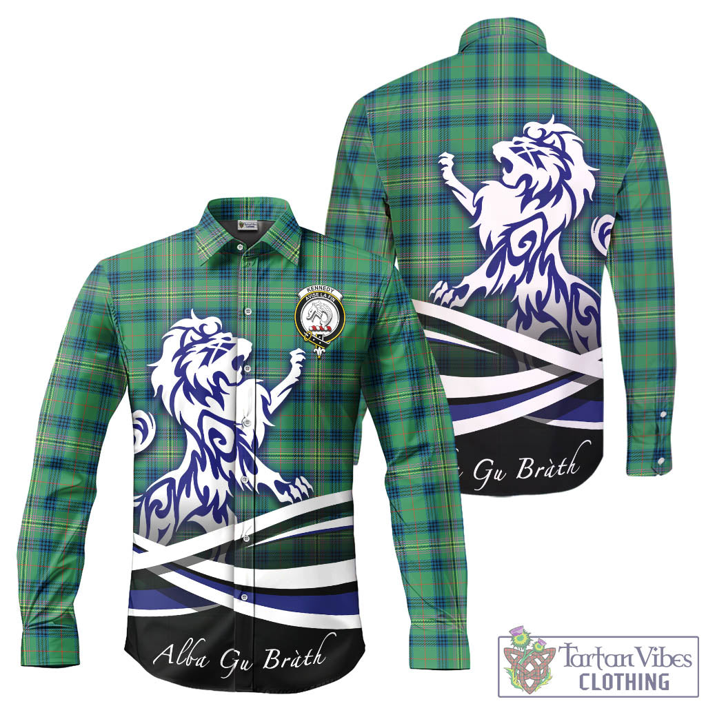 kennedy-ancient-tartan-long-sleeve-button-up-shirt-with-alba-gu-brath-regal-lion-emblem