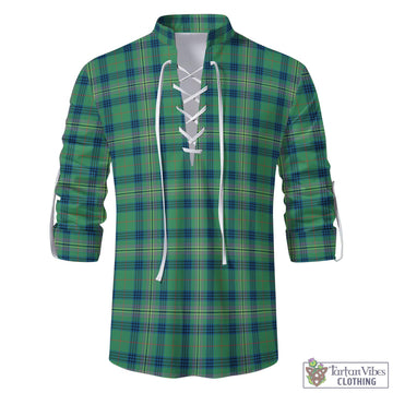 Kennedy Ancient Tartan Men's Scottish Traditional Jacobite Ghillie Kilt Shirt