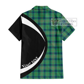 Kennedy Ancient Tartan Short Sleeve Button Up with Family Crest Circle Style