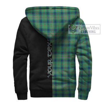 Kennedy Ancient Tartan Sherpa Hoodie with Family Crest and Half Of Me Style