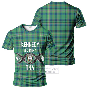 Kennedy Ancient Tartan T-Shirt with Family Crest DNA In Me Style