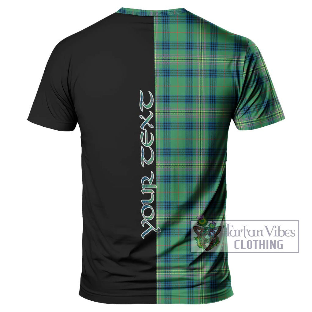 Kennedy Ancient Tartan T-Shirt with Family Crest and Half Of Me Style - Tartanvibesclothing Shop