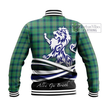 Kennedy Ancient Tartan Baseball Jacket with Alba Gu Brath Regal Lion Emblem