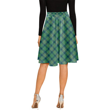 Kennedy Ancient Tartan Melete Pleated Midi Skirt