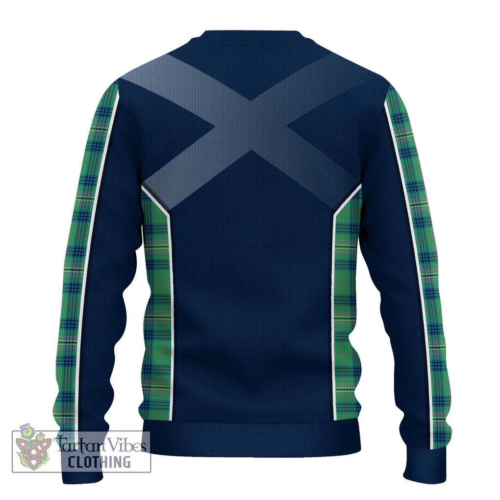 Kennedy Ancient Tartan Knitted Sweater with Family Crest and Lion Rampant Vibes Sport Style - Tartan Vibes Clothing