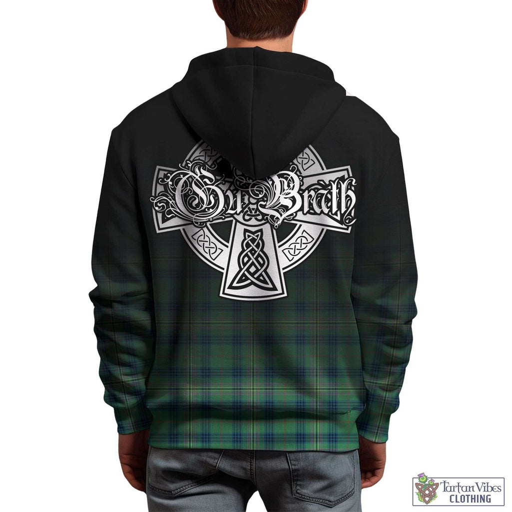 Tartan Vibes Clothing Kennedy Ancient Tartan Hoodie Featuring Alba Gu Brath Family Crest Celtic Inspired