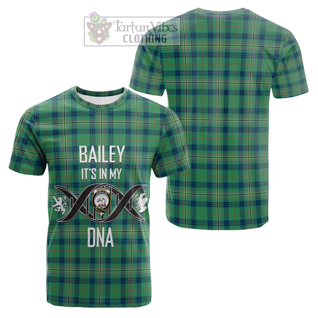 Tartan Vibes Clothing Kennedy Ancient Tartan Cotton T-shirt with Family Crest DNA In Me Style