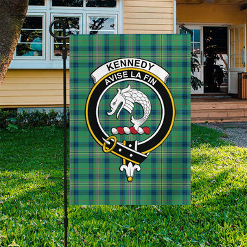 Kennedy Ancient Tartan Flag with Family Crest