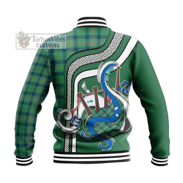 Kennedy Ancient Tartan Baseball Jacket with Epic Bagpipe Style