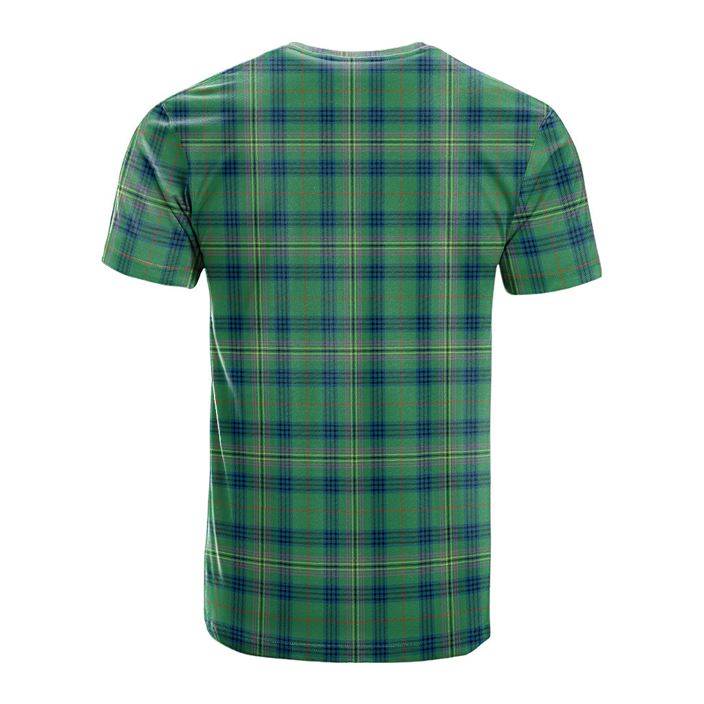 Kennedy Ancient Tartan T-Shirt with Family Crest - Tartan Vibes Clothing