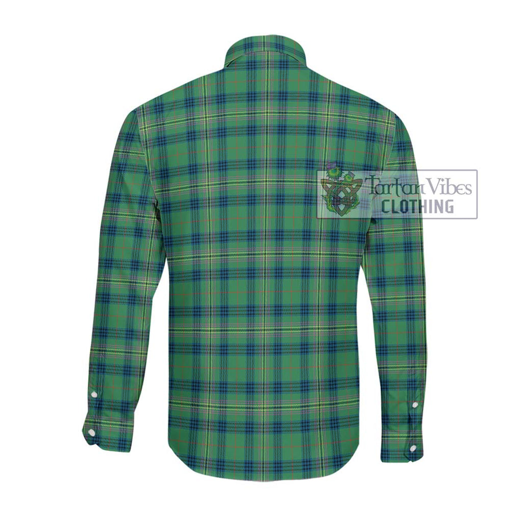 Kennedy Ancient Tartan Long Sleeve Button Shirt with Family Crest DNA In Me Style - Tartanvibesclothing Shop