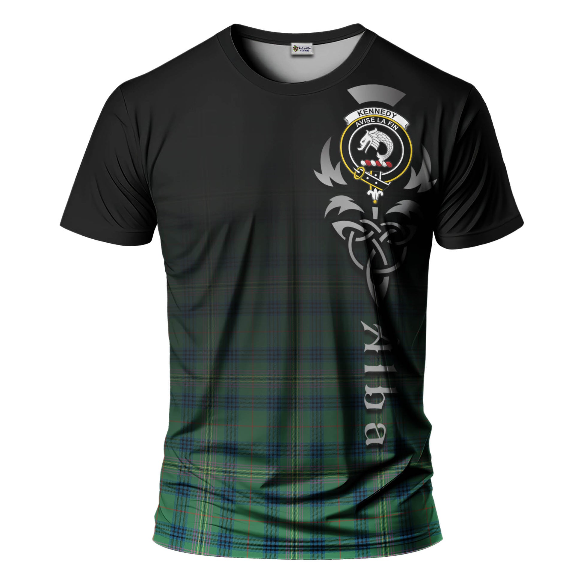 Tartan Vibes Clothing Kennedy Ancient Tartan T-Shirt Featuring Alba Gu Brath Family Crest Celtic Inspired