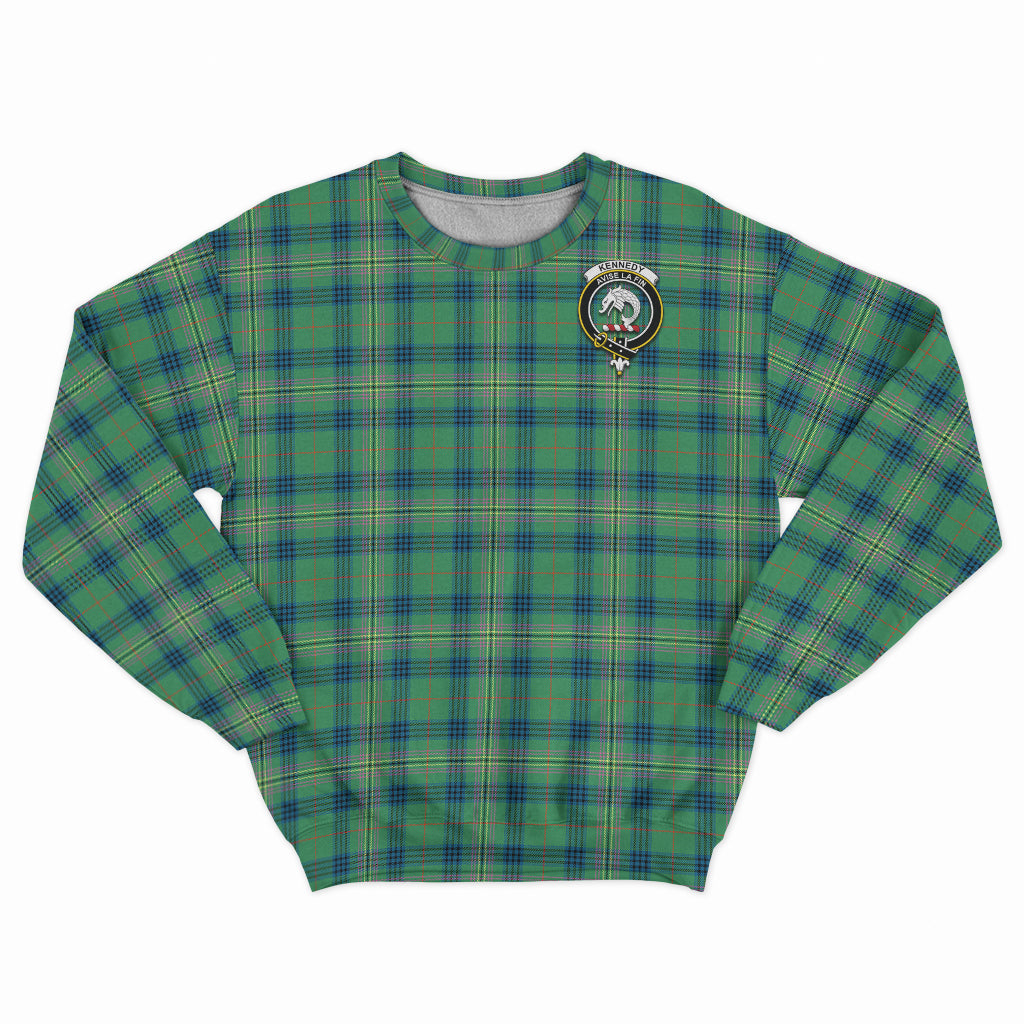 Kennedy Ancient Tartan Sweatshirt with Family Crest - Tartan Vibes Clothing