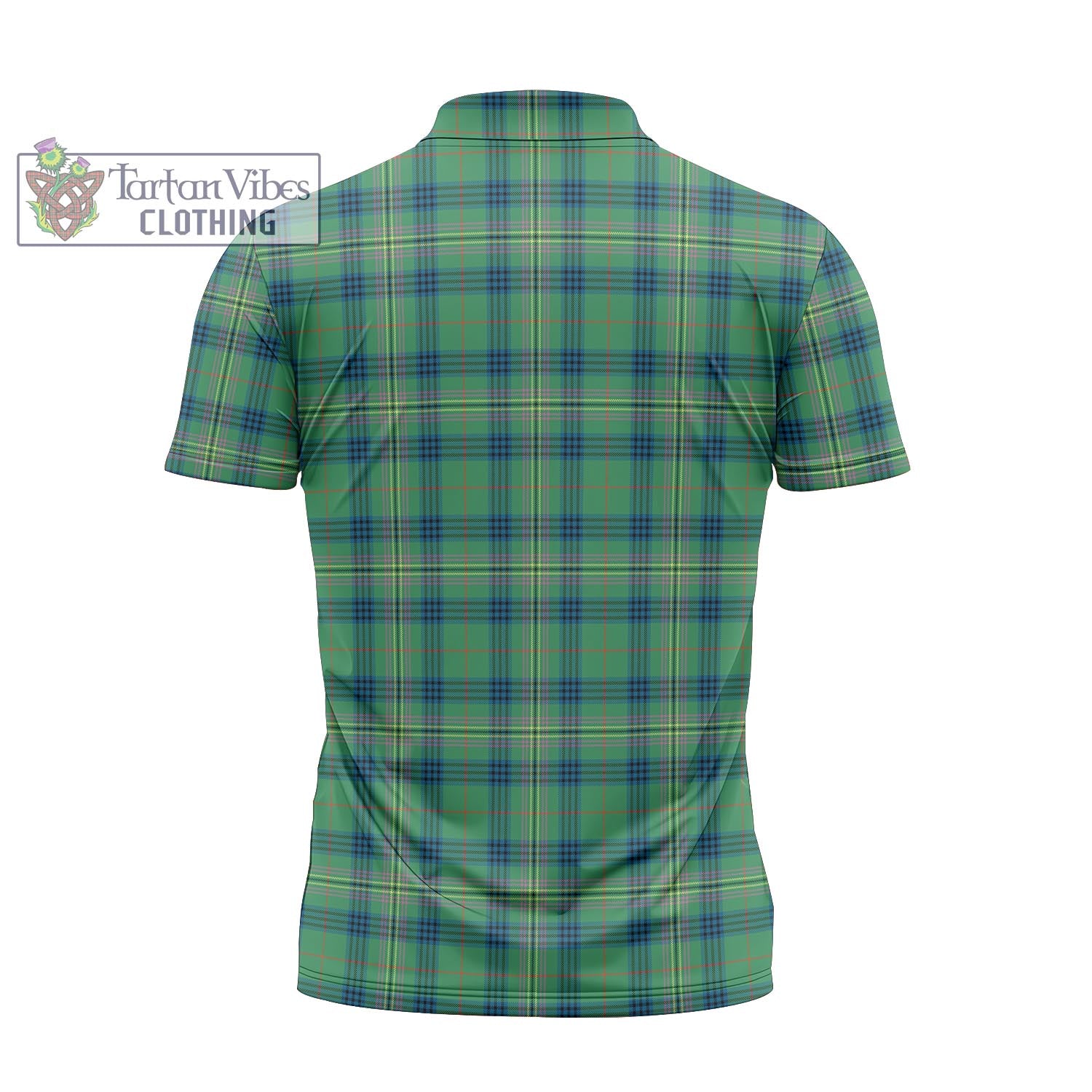 Tartan Vibes Clothing Kennedy Ancient Tartan Zipper Polo Shirt with Family Crest