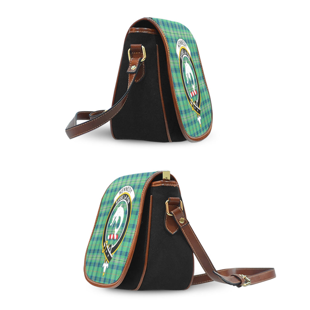 Kennedy Ancient Tartan Saddle Bag with Family Crest - Tartan Vibes Clothing