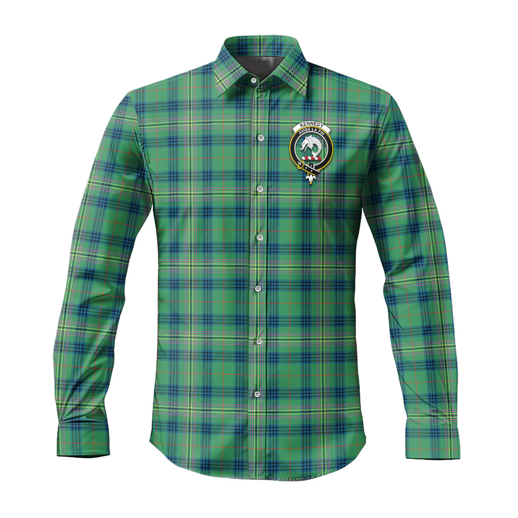 kennedy-ancient-tartan-long-sleeve-button-up-shirt-with-family-crest