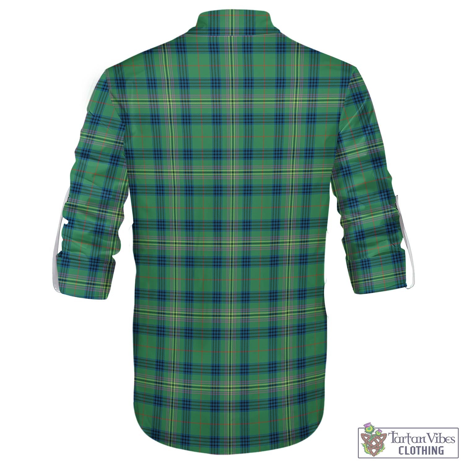 Tartan Vibes Clothing Kennedy Ancient Tartan Men's Scottish Traditional Jacobite Ghillie Kilt Shirt