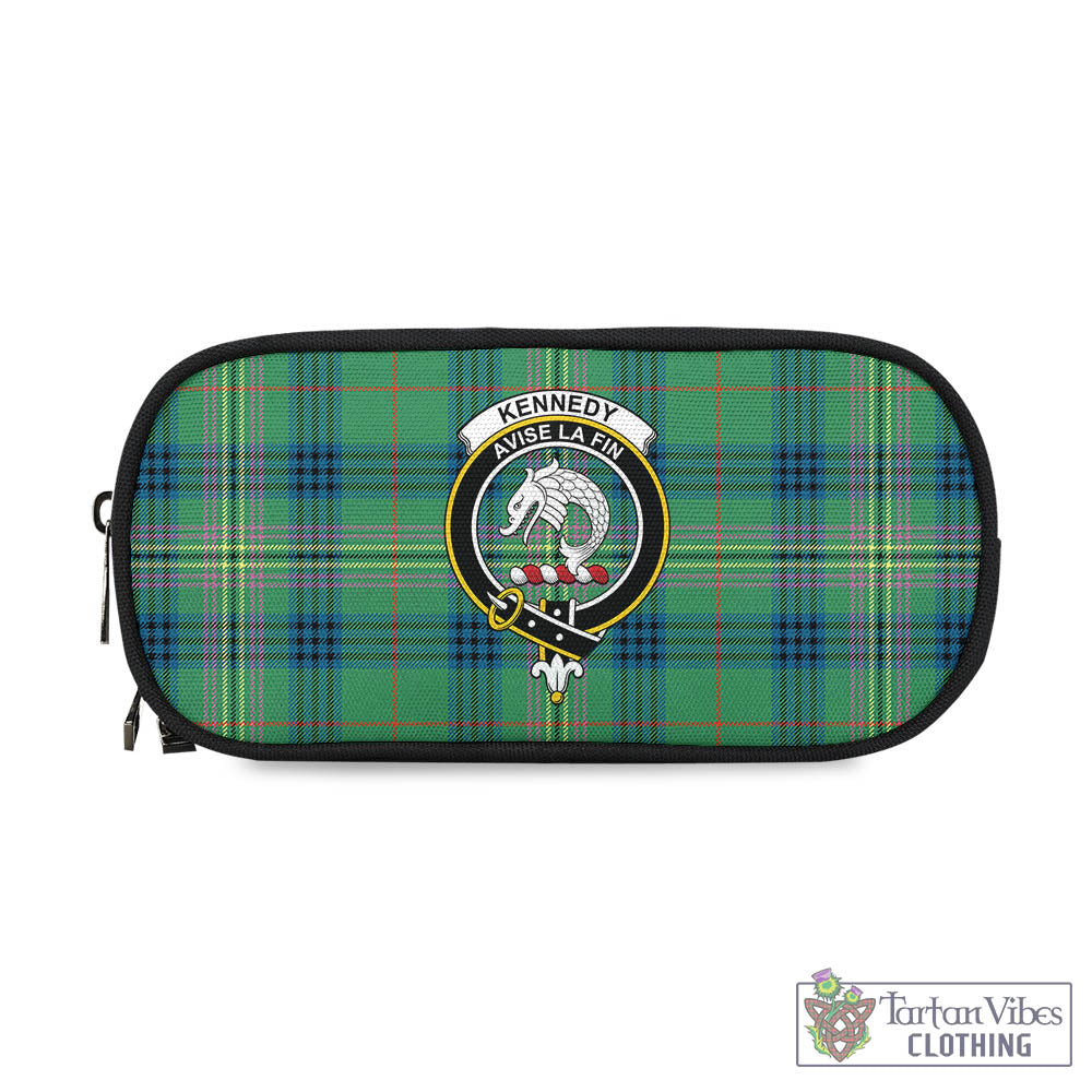 Tartan Vibes Clothing Kennedy Ancient Tartan Pen and Pencil Case with Family Crest