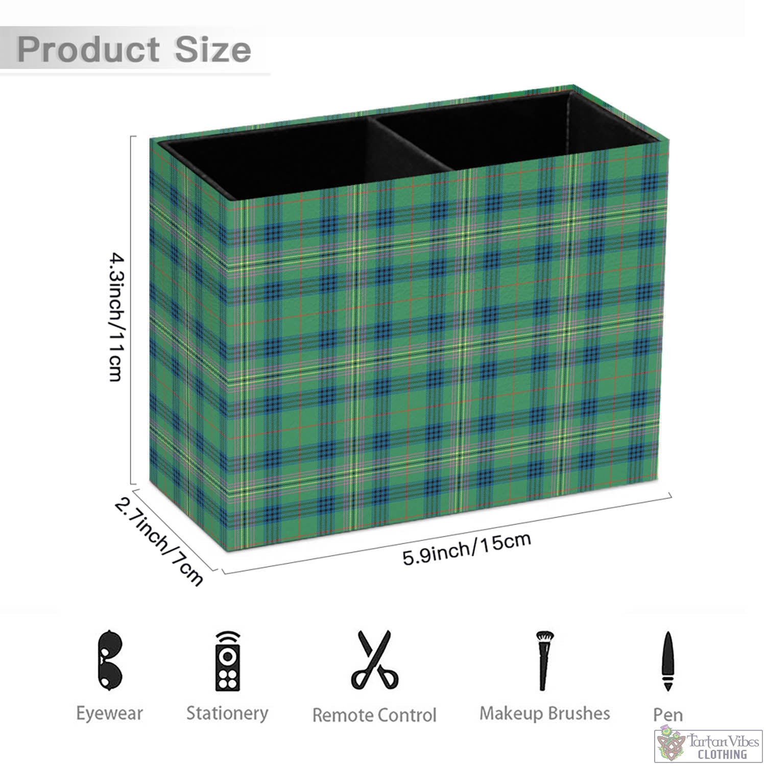 Tartan Vibes Clothing Kennedy Ancient Tartan Pen Holder