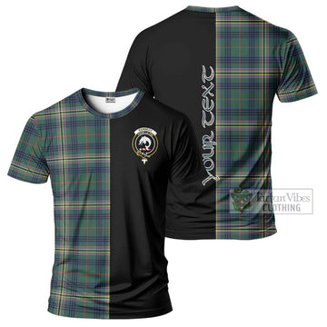 Kennedy Modern Tartan T-Shirt with Family Crest and Half Of Me Style