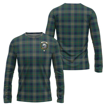 Kennedy Modern Tartan Long Sleeve T-Shirt with Family Crest