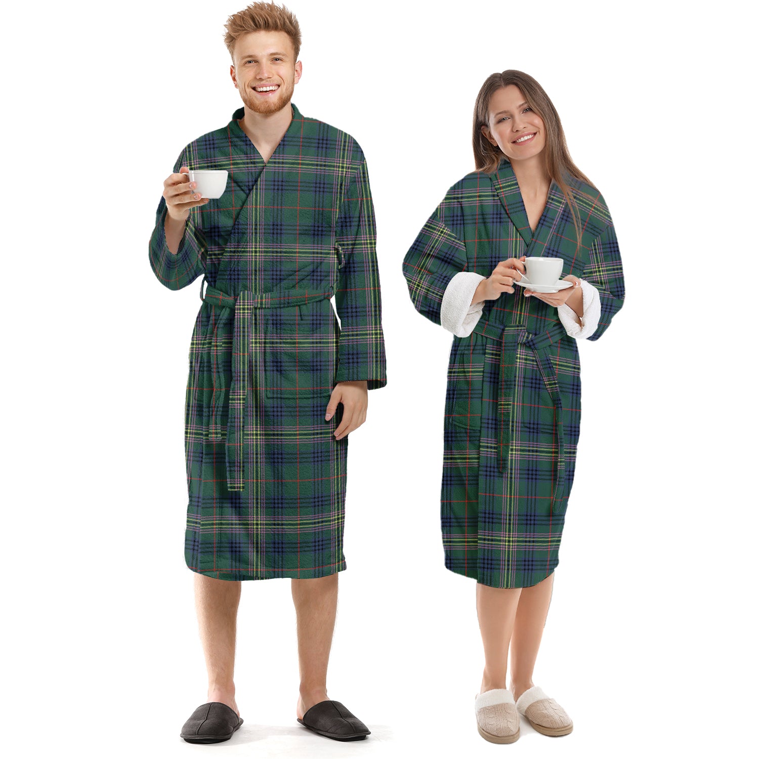 Kennedy Modern Tartan Bathrobe Unisex S - Tartan Vibes Clothing