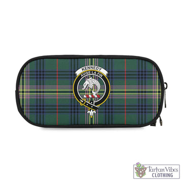 Kennedy Modern Tartan Pen and Pencil Case with Family Crest