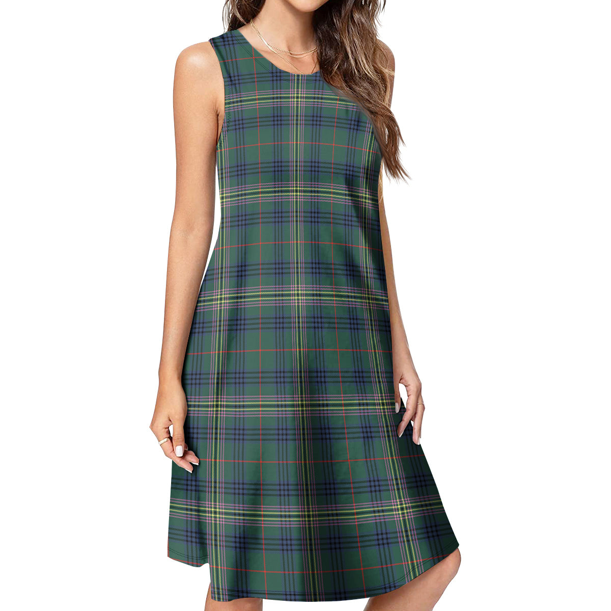 Kennedy Modern Tartan Womens Casual Dresses - Tartanvibesclothing